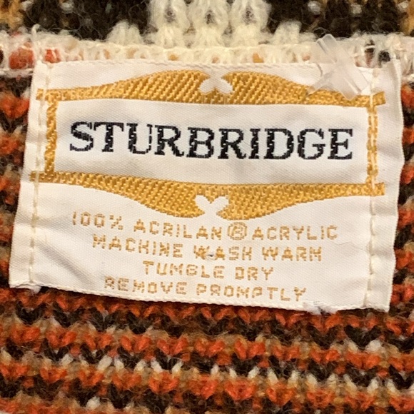 Vintage 1960-70’s Sturbridge Native American Cream Pattern Cape Buttons SzMedium - Picture 4 of 13